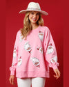 Sequin Santa Sweatshirt-Sweatshirt-Inspired Wings Fashion-Small-Pink-Inspired Wings Fashion
