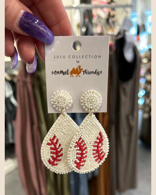Softball Earrings-Earrings-Camel Threads-Inspired Wings Fashion