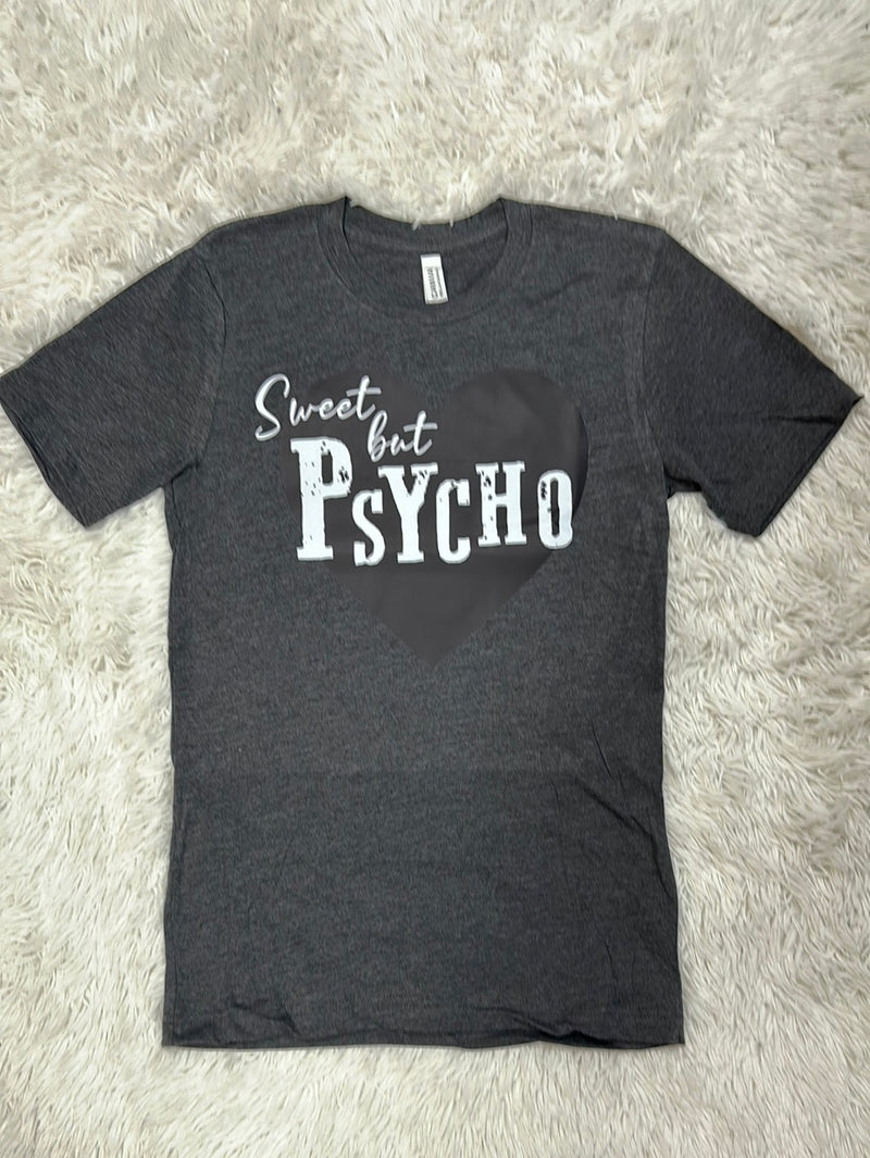 Sweet But Psycho T-Shirt-Shirts & Tops-Shaudy Shirts-Small-Black-Inspired Wings Fashion
