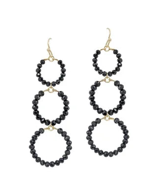 Crystal Drop Earrings-Earrings-What's Hot Jewelry-Black-Inspired Wings Fashion