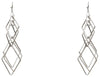 Layered Diamond Earring-Earrings-What's Hot Jewelry-Silver-Inspired Wings Fashion