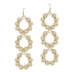 Triple Drop Earring-Earrings-What's Hot Jewelry-Gold-Inspired Wings Fashion