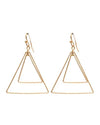Double Layered Triangle Earrings-Earrings-What's Hot Jewelry-Gold-Inspired Wings Fashion