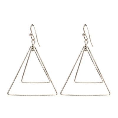 Amazon.com: CHoppyWAVE Double Triangle Earrings for Women Girls,Simple  Women Double Triangle Hollow Pendant Jacket Ear Stud Earrings Jewelry :  Clothing, Shoes & Jewelry