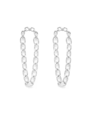 Chain Link Drop Earrings-Earrings-What's Hot Jewelry-Silver-Inspired Wings Fashion