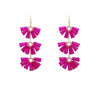 Crystal Three Drop Earrings-Earrings-What's Hot Jewelry-Hot Pink-Inspired Wings Fashion