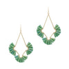 Fanned Crystal Earring-Earrings-What's Hot Jewelry-Green-Inspired Wings Fashion