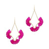 Fanned Crystal Earring-Earrings-What's Hot Jewelry-Hot Pink-Inspired Wings Fashion