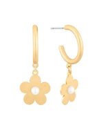 Flower Hoop Earrings-Earrings-What's Hot Jewelry-Inspired Wings Fashion