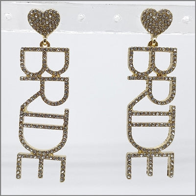 Bride Rhinestone 2" Earring-Earrings-What's Hot Jewelry-Inspired Wings Fashion