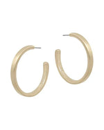 Thick Flat Hoop Earrings-Earrings-What's Hot Jewelry-Gold-Inspired Wings Fashion