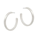 Thick Flat Hoop Earrings-Earrings-What's Hot Jewelry-Silver-Inspired Wings Fashion