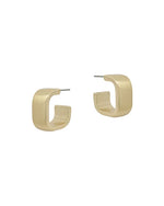 Huggie Square Earrings-Earrings-What's Hot Jewelry-Gold-Inspired Wings Fashion
