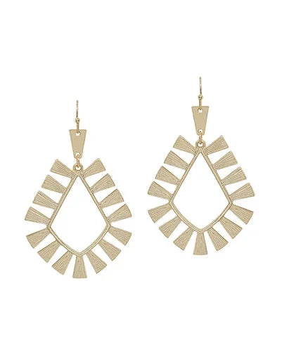 Gold Geometric Diamond Shape Earrings-Earrings-What's Hot Jewelry-Inspired Wings Fashion