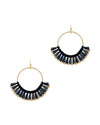 Crystals on Open Circle Earrings-Earrings-What's Hot Jewelry-Black-Inspired Wings Fashion