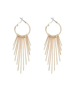 Hoop with Bar Accents Earrings-Earrings-What's Hot Jewelry-Gold-Inspired Wings Fashion