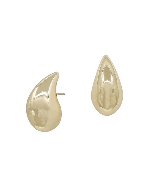Teardrop Stud Earring-Earrings-What's Hot Jewelry-Gold-Inspired Wings Fashion