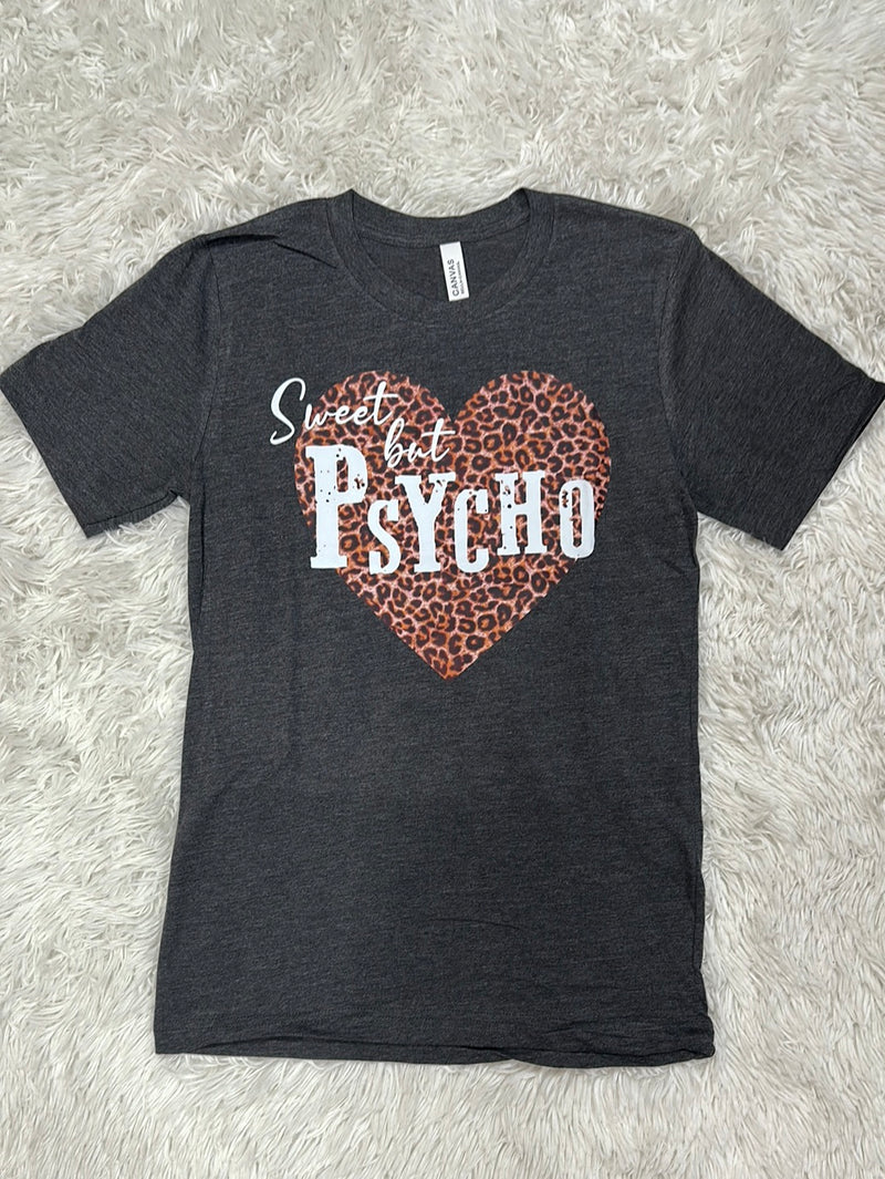 Sweet But Psycho T-Shirt-Shirts & Tops-Shaudy Shirts-Small-Leopard-Inspired Wings Fashion