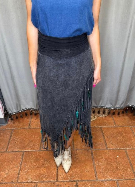 Criss Cross Skirt-Skirts-Pat Dahnke-Small-Black-Inspired Wings Fashion