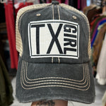TX Girl Mesh Cap-Hats-DK Handmade-Charcoal & Tan-Inspired Wings Fashion