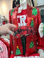 Christmas Jewel Headbands-Headbands-Kenze Payne-Red Buffalo Plaid Jewels-Inspired Wings Fashion