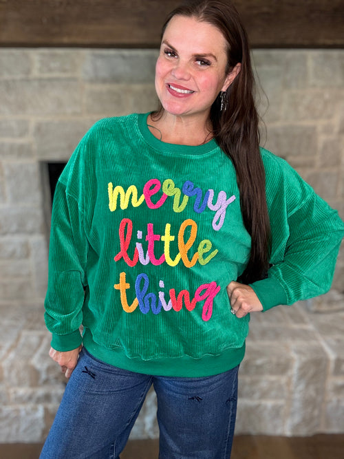 Merry Little Thing Knit Top-Shirts & Tops-Peach Love California-Green-Small-Inspired Wings Fashion