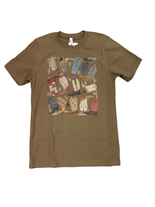 Log Cabin T-Shirt-T-Shirt-XOXO ART & CO-Brown-Small-Inspired Wings Fashion