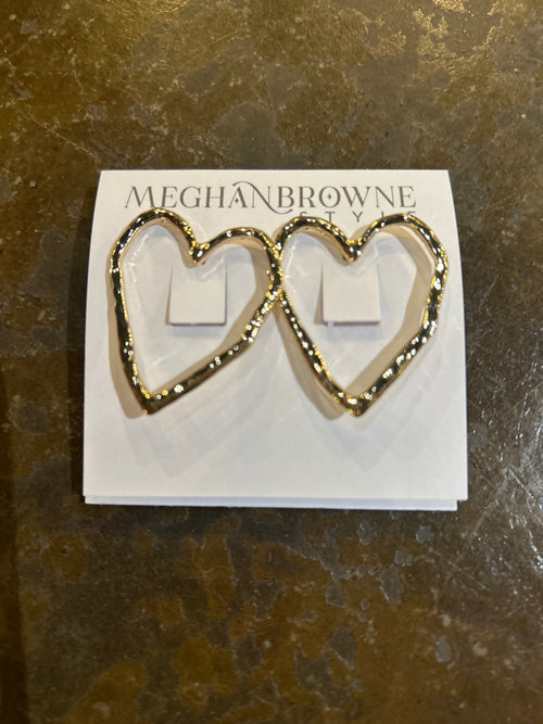 Tuck Heart Earrings-Earrings-Meghan Browne Style-Inspired Wings Fashion