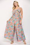 Bow Jumpsuit-Jumpsuit-Fate by LFD-Light Blue Multi-Small-Inspired Wings Fashion