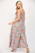 Bow Jumpsuit-Jumpsuit-Fate by LFD-Light Blue Multi-Small-Inspired Wings Fashion