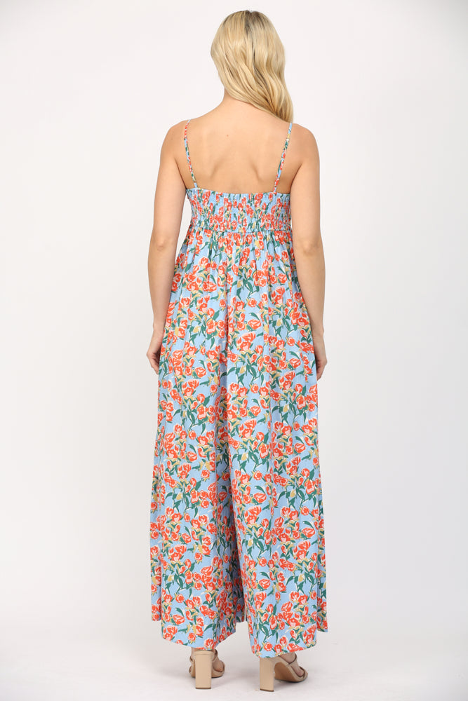 Bow Jumpsuit-Jumpsuit-Fate by LFD-Light Blue Multi-Small-Inspired Wings Fashion