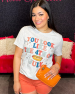 Fourth of July Hotdog Graphic Tee-Graphic Tee-Alphia-Small-Ash-Inspired Wings Fashion
