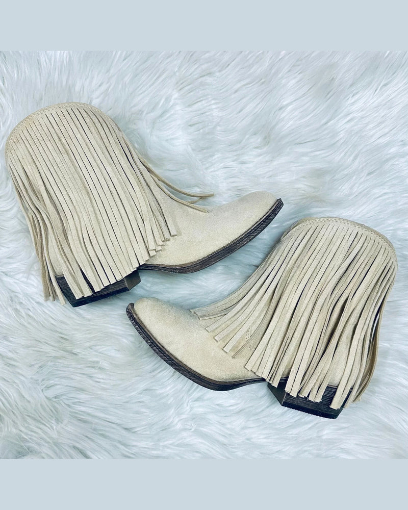 Trippier Fringe Bootie-Booties-Very G-Cream-6-Inspired Wings Fashion
