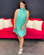 Green Geometric Dress-Dresses-Umgee-Small-Green-Inspired Wings Fashion
