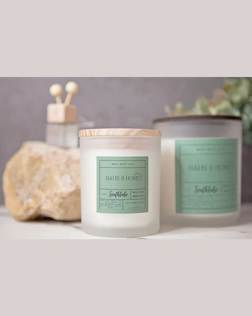 Southlake Medium Frosted Candle-Candles-Haus2HomeTX-Inspired Wings Fashion
