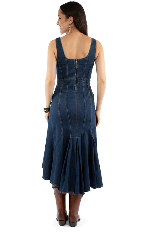 Hi-Low Sleeveless Dress-Dress-Scully-Blue-XS-Inspired Wings Fashion