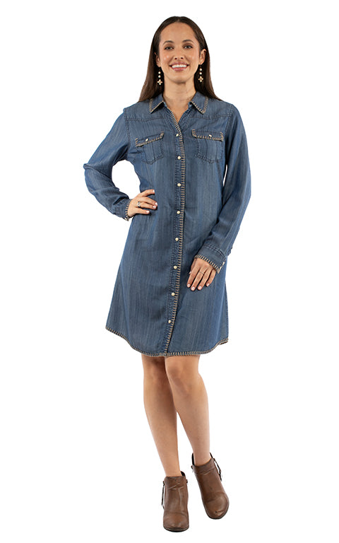 Whipstitch Denim Mini Dress Inspired Wings Fashion Whipstitch Denim Mini Dress Inspired Wings Fashion