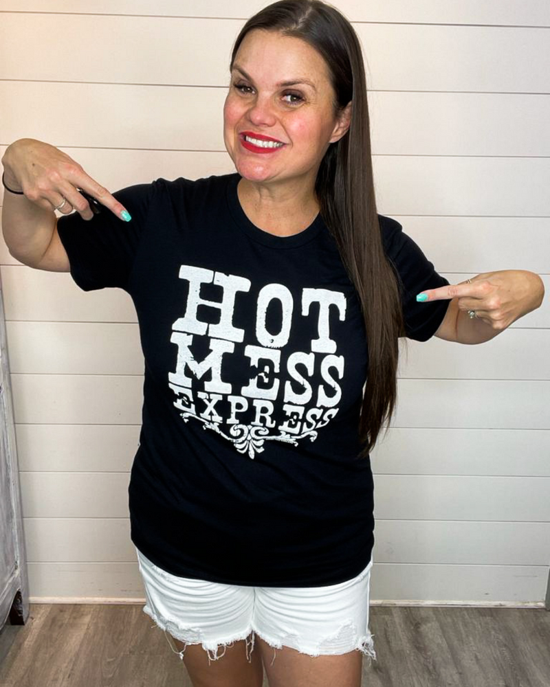 Hot Mess Express Tee-T-Shirt-Texas True Threads-Small-Black-Inspired Wings Fashion