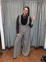 Aimee Jumpsuit-Jumpsuit-Silverado Apparel & Home-Black Houndstooth-Small-Inspired Wings Fashion