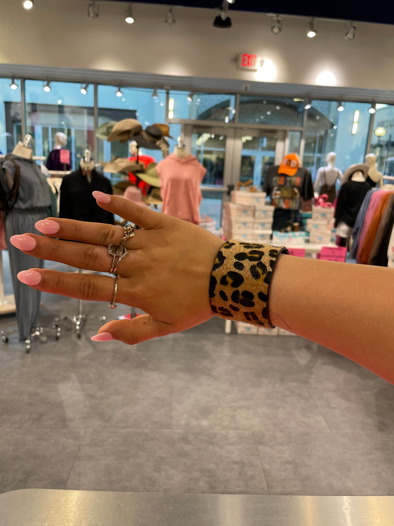 Leopard Cuff Bracelet-Bracelets-Suzie Q USA-Inspired Wings Fashion