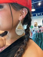 Leaf Metal Earrings-Jewelry-Rare Bird-Sand-Inspired Wings Fashion
