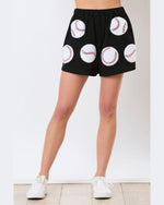 Baseball Shorts-shorts-Peach Love California-Black-Small-Inspired Wings Fashion