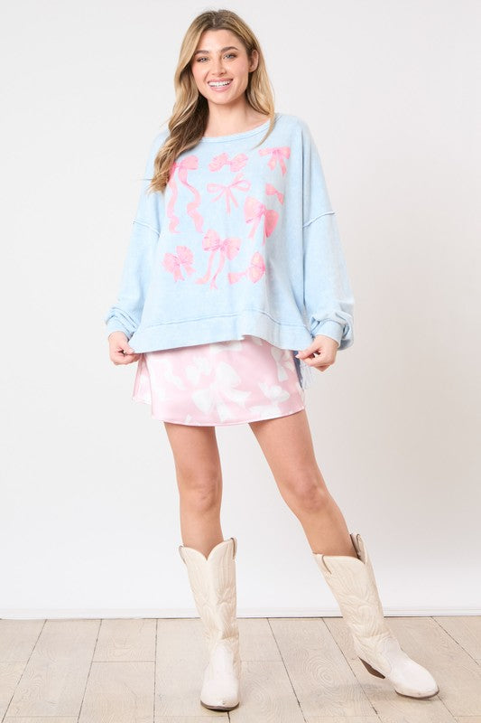 Mineral Washed Ribbon Top-Tops-Peach Love California-Baby Blue-Small-Inspired Wings Fashion