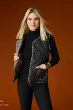 Braylin Reversible Quilted Vest-Vest-tgbBRANDS:Coco+Carmen,Whispers-Black-S/M-Inspired Wings Fashion