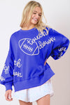 Touchdown Embroidered Sweatshirt-Sweatshirt-Peach Love California-Blue-Small-Inspired Wings Fashion