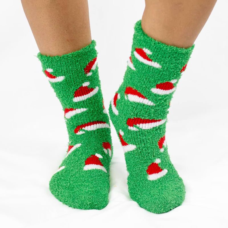 Santa Hat Snuggle Socks-Socks-The Royal Standard-O/S-Inspired Wings Fashion