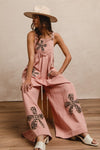 Washed Denim Patchwork Jumpsuit-Jumpsuit-BiBi-Blush-Small-Inspired Wings Fashion