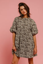 Denim Leopard Back Tie Dress-Dress-Bibi-Off White Leopard-Small-Inspired Wings Fashion