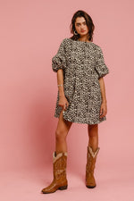 Denim Leopard Back Tie Dress-Dress-Bibi-Off White Leopard-Small-Inspired Wings Fashion