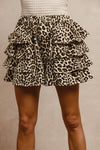 Leopard Denim Ruffle Shorts-Shorts-Bibi-Leopard-Small-Inspired Wings Fashion